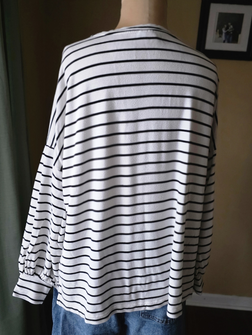 Cabi Relax Game Day Striped Pullover Sweatshirt - Women's Size Medium - Picture 6 of 9
